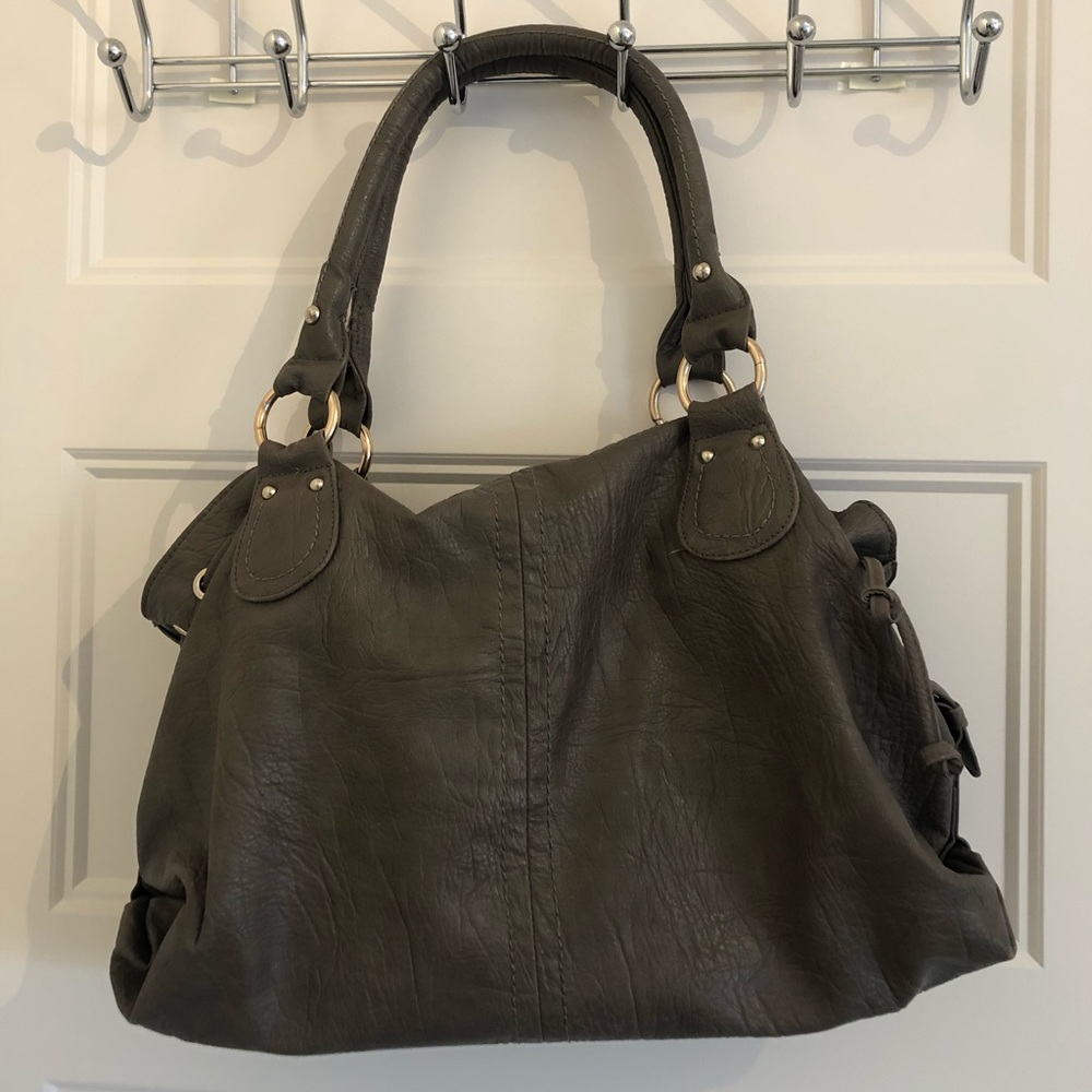 Large gray purse
